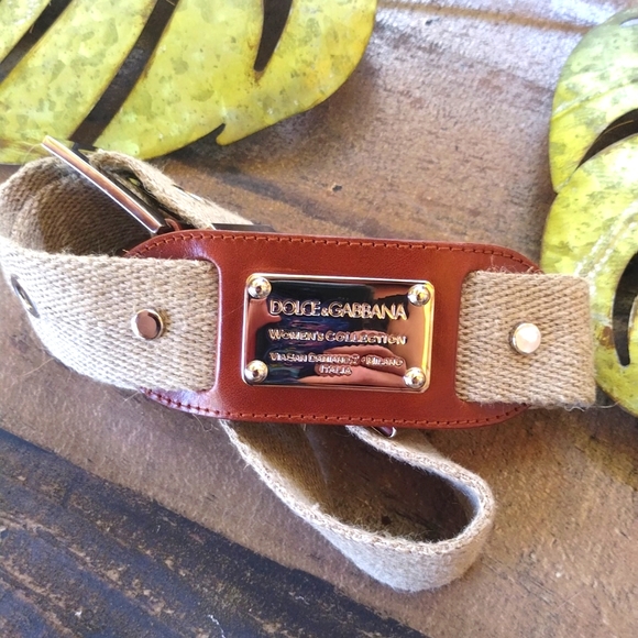 Dolce & Gabbana Accessories - Dolce & Gabbana Retro brown tan belt size 32